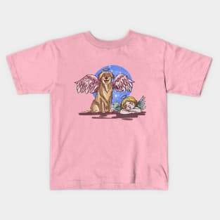 Baby and Dog angel Kids T-Shirt